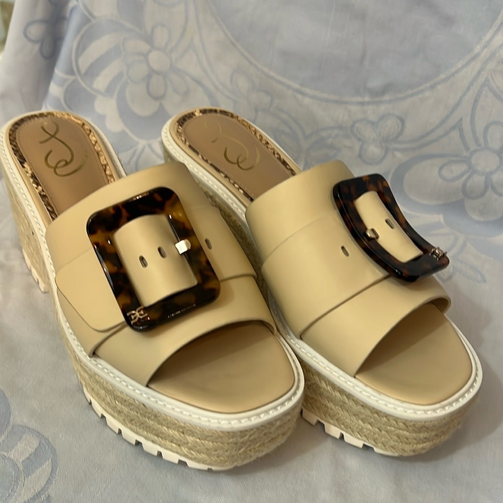 Sam Edelman Livi Espadrille Wedge Slide Sandal Size 9.5